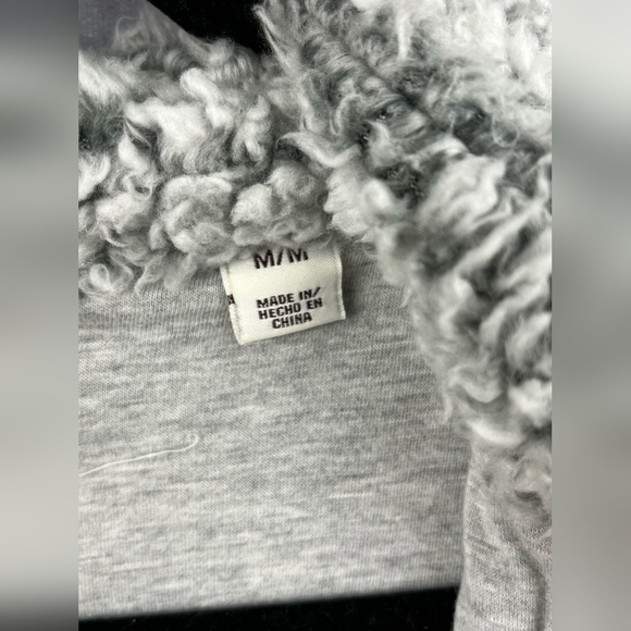 WEATHERPROOF Fleece Pullover with 1/4 Zip Neckline Cotton Gray Size M - Picture 8 of 15